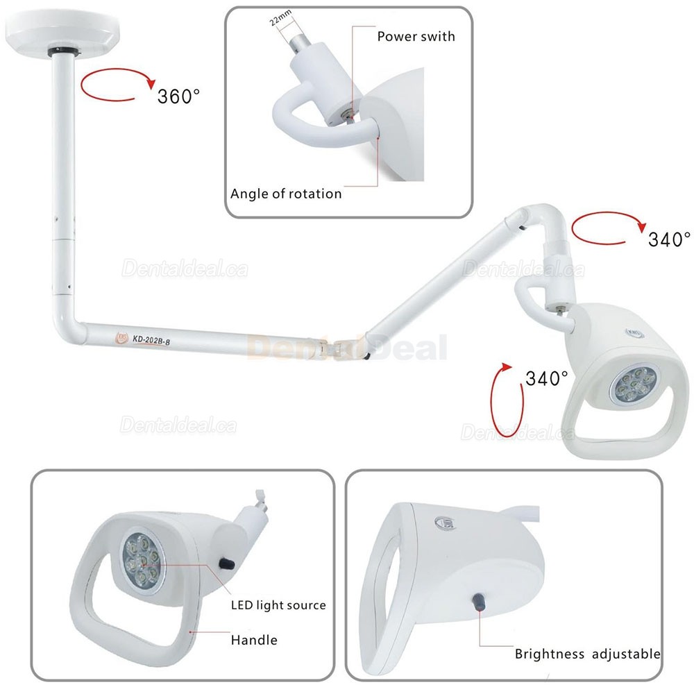 KWS KD-2021W-2 21W Dental Ceiling LED Surgical Lamp Shadowless Exam Inspection Light